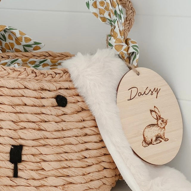 Vintage bunny tag