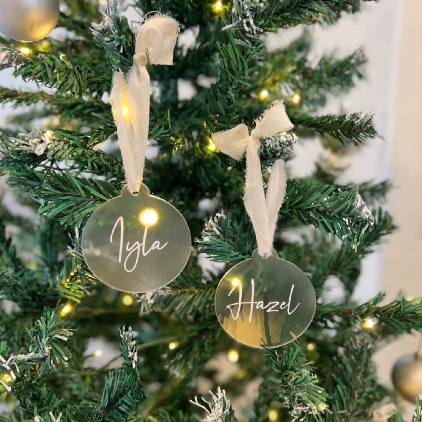 Frosted Personalised Bauble