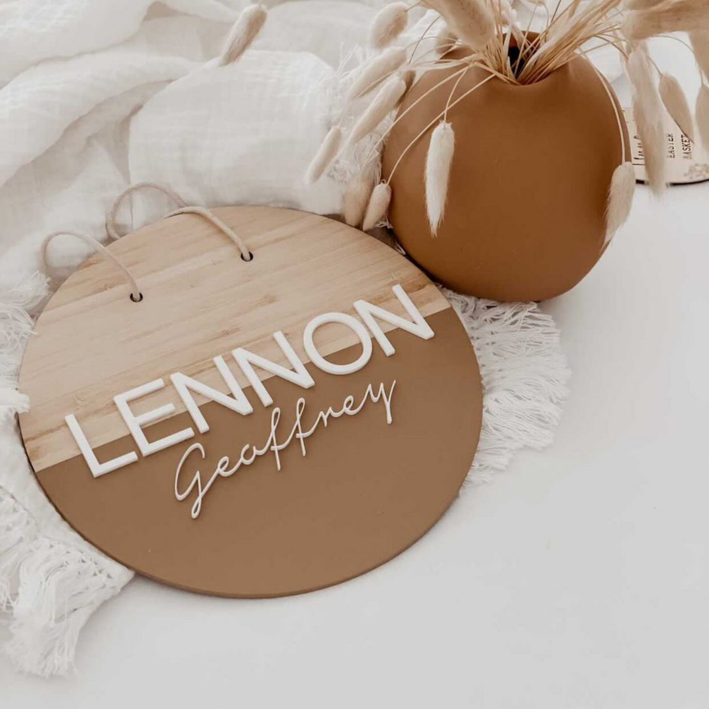 Painted name plaque