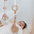 Luxury Teether / Play Gym Toy with Monstera leaf