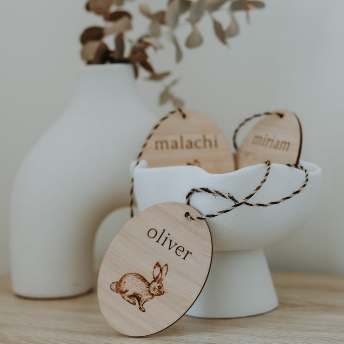 Vintage bunny tag