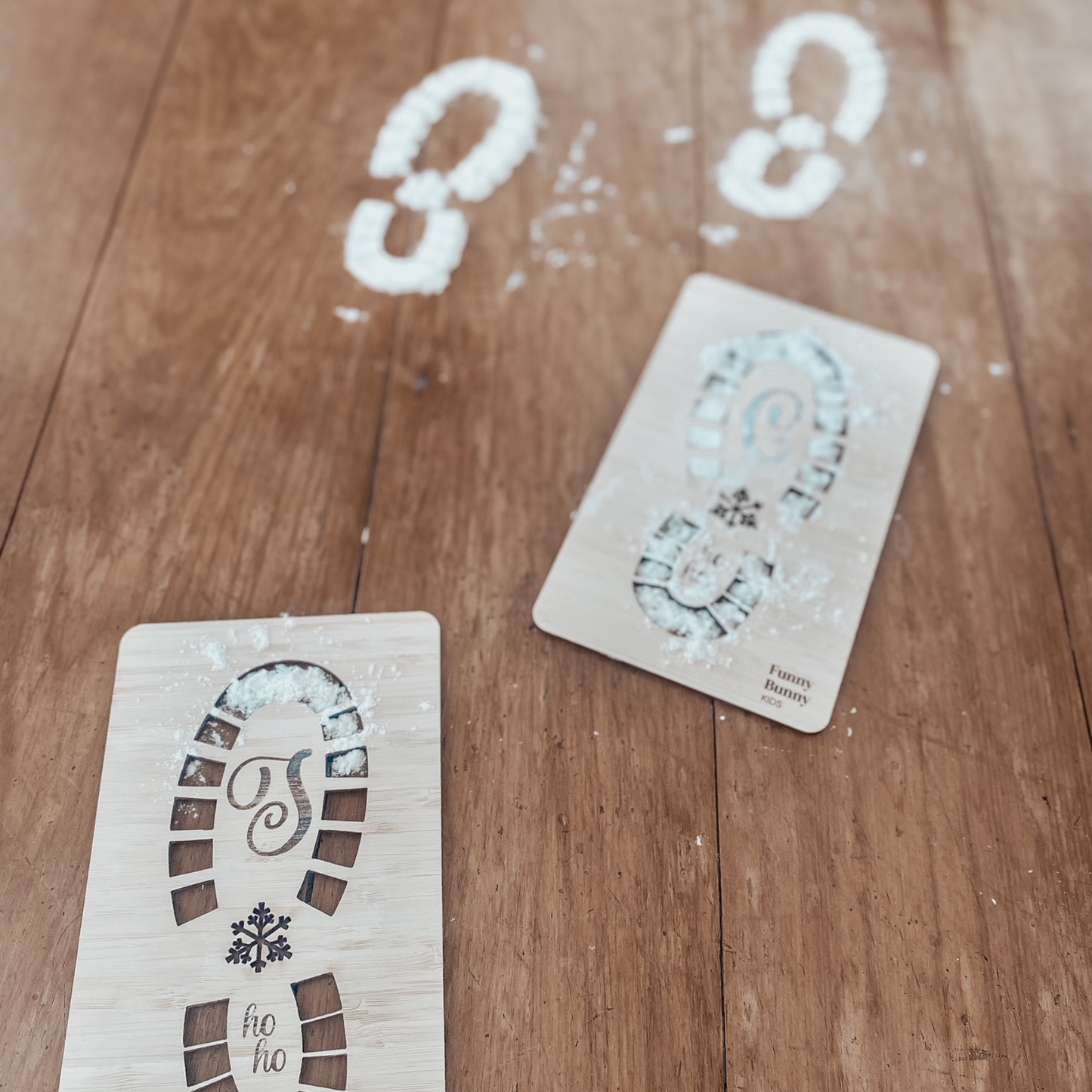 Santa Claus footprint stencil