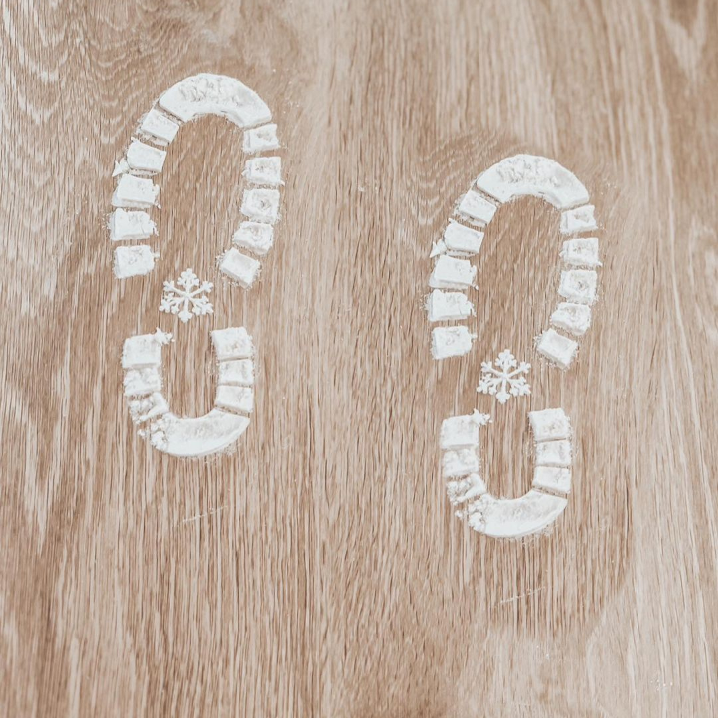 Santa Claus footprint stencil