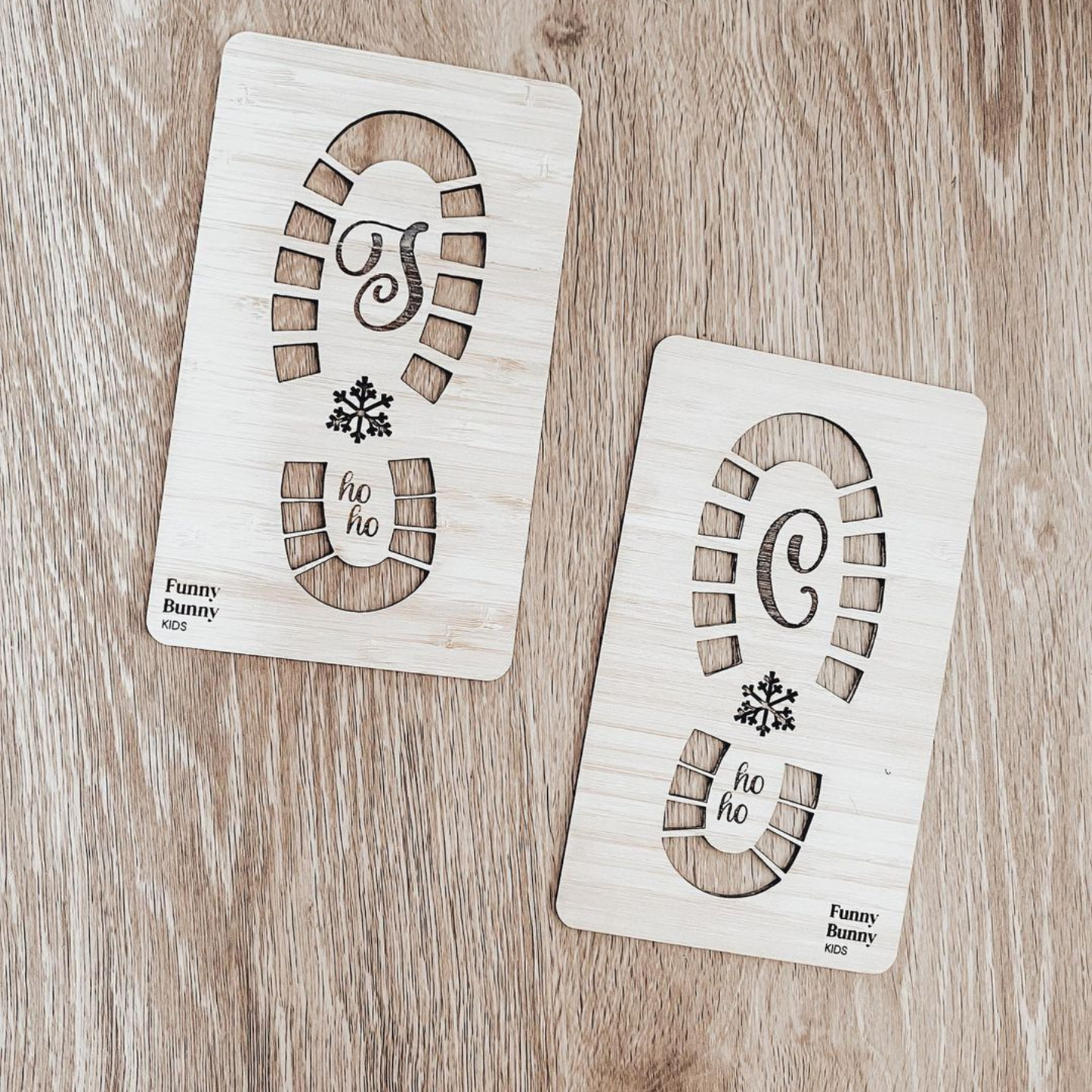 Santa Claus footprint stencil