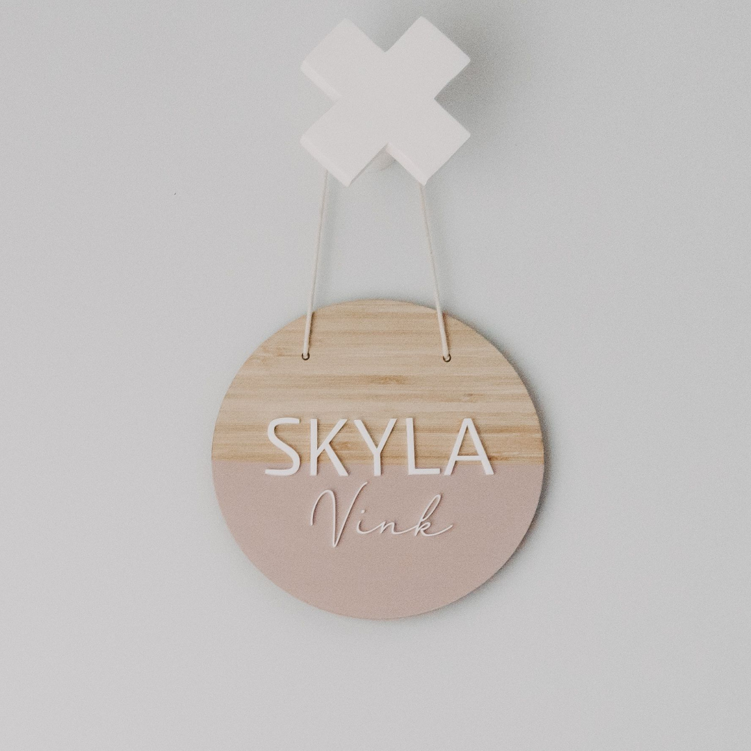 Painted name plaque