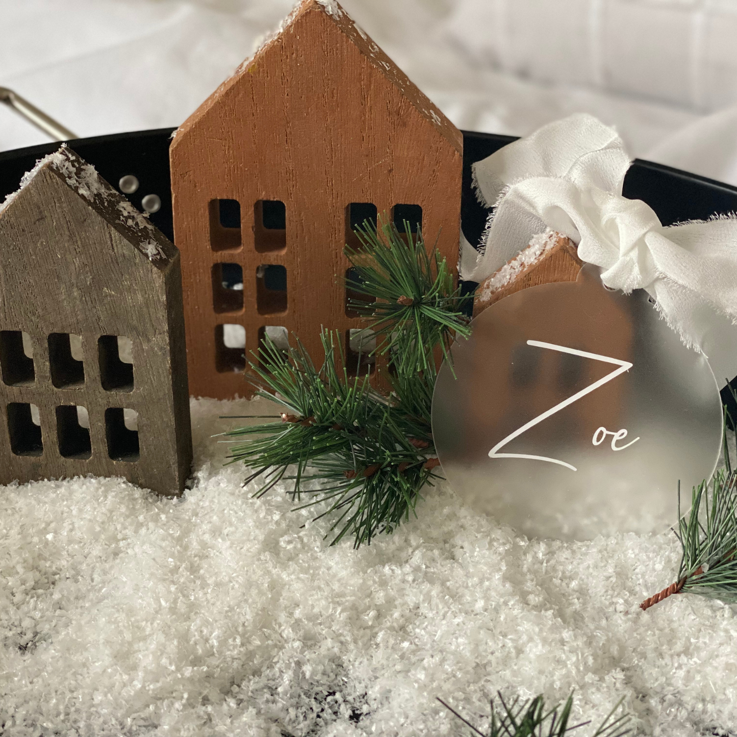 Frosted Personalised Bauble
