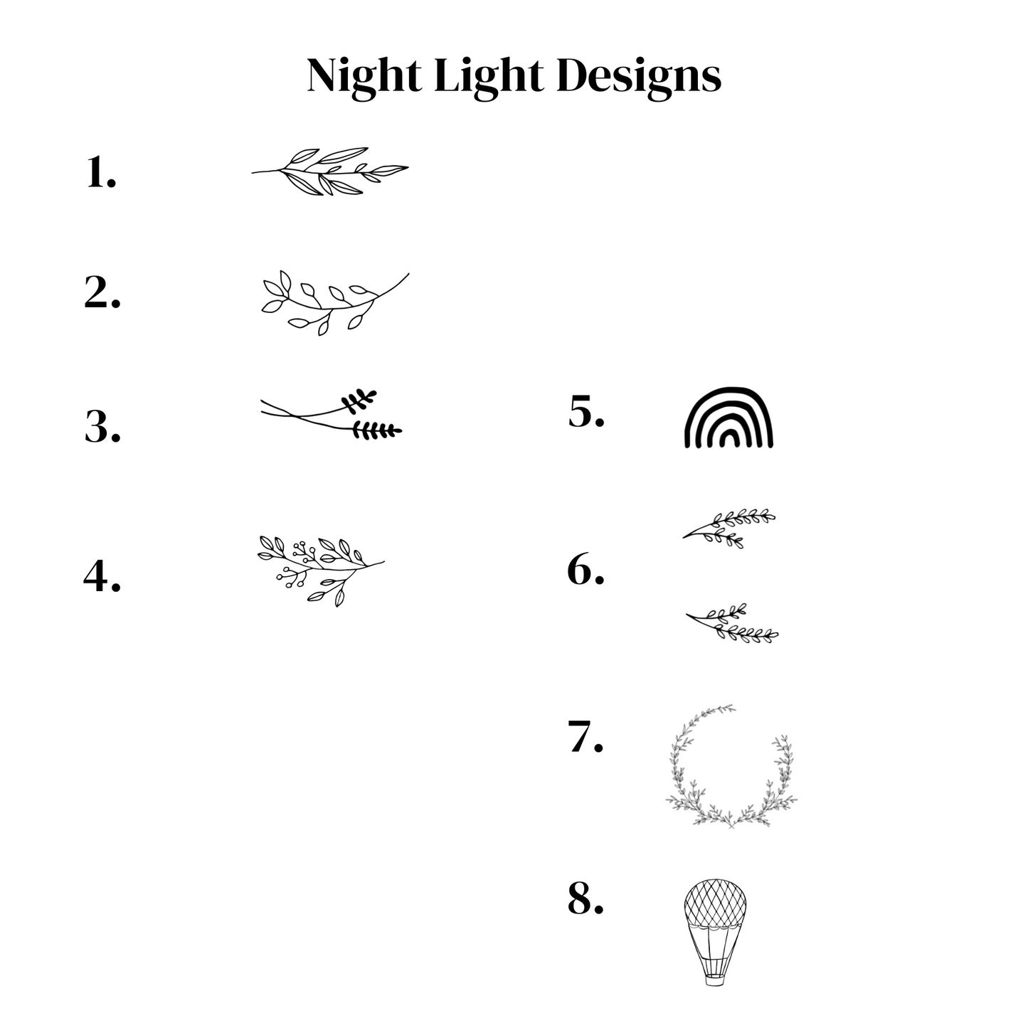 Top piece only- Personalised Room Light