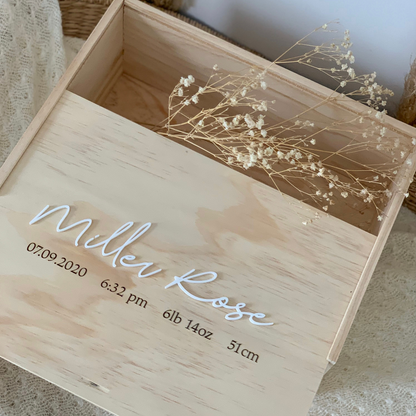 Acrylic and wooden keepsake box