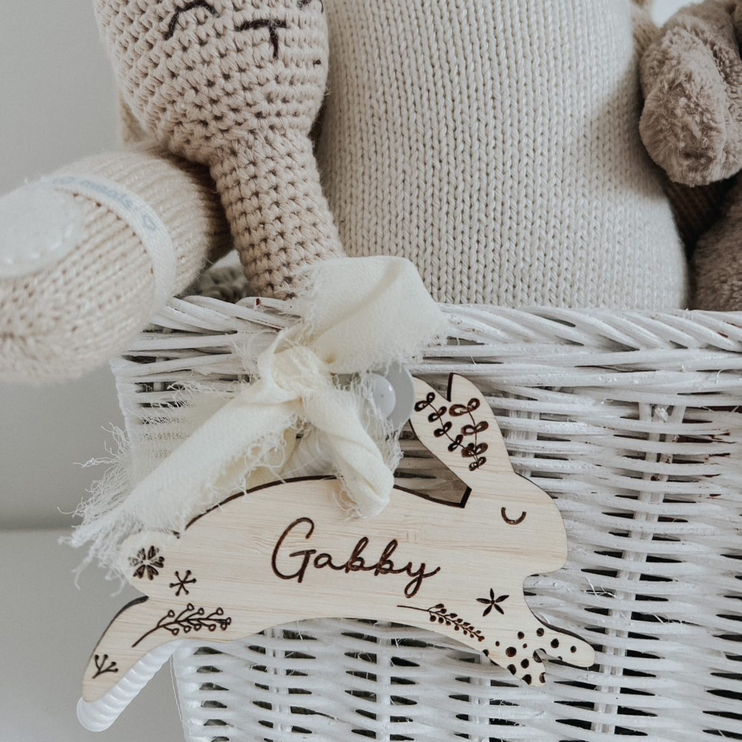 Scandi bunny tag