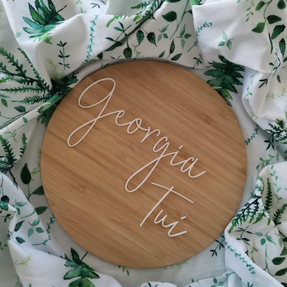 All acrylic name plaques, acrylic & timber