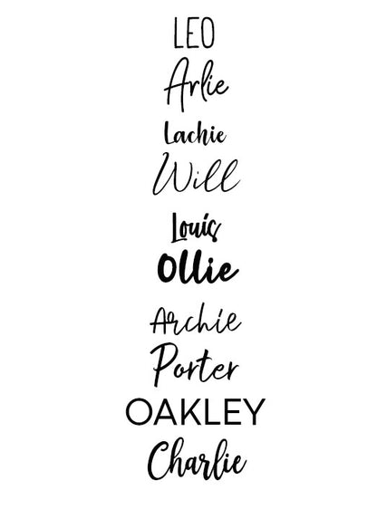 All acrylic name plaques, acrylic & timber