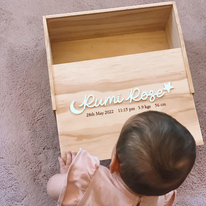 Acrylic and wooden keepsake box