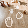 Easter Bunny footprint stencil