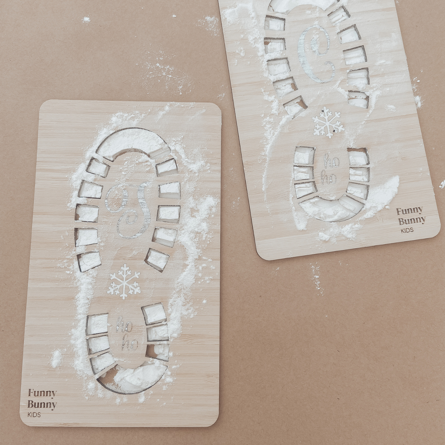 Santa Claus footprint stencil